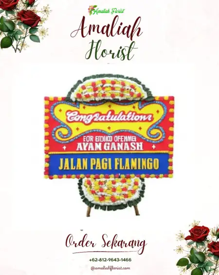 Sewa Papan Bunga Tiang Pumpung Kepungut